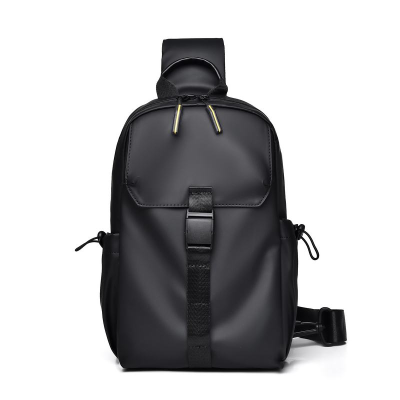 Muška crossbody torbica za prsa, gradski jednostavan stil, PU materijal, antibakterijski i otporan na habanje, ljetno izdanje 2025