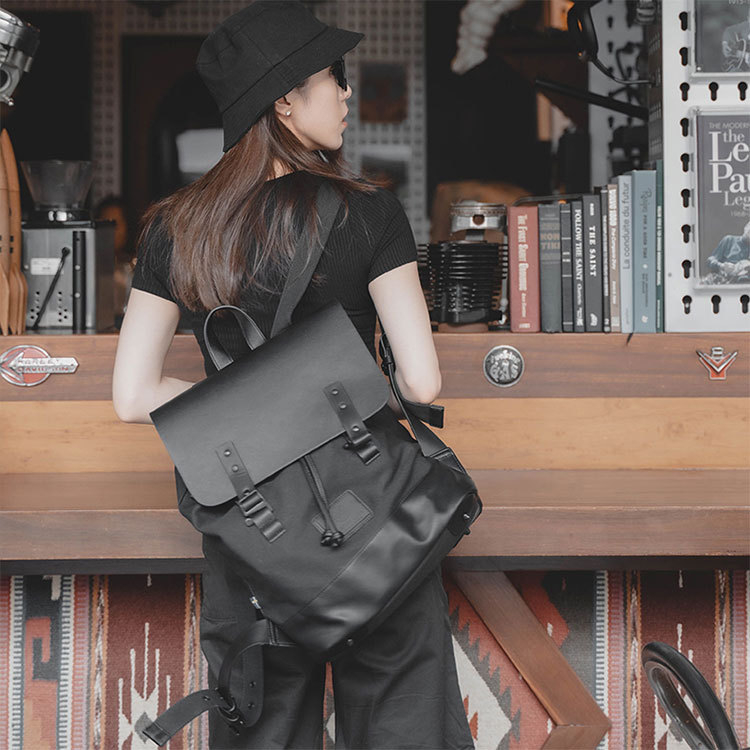 Unisex ruksak za putovanje s pretincom za laptop (≤20L; platno; 14-inčni laptop; vodootporan; proširiv)