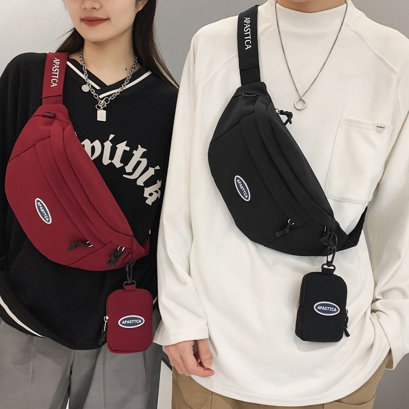 Muška torbica za prsa, street style, najlon, vodootporna, uzorak s slovima, model -13