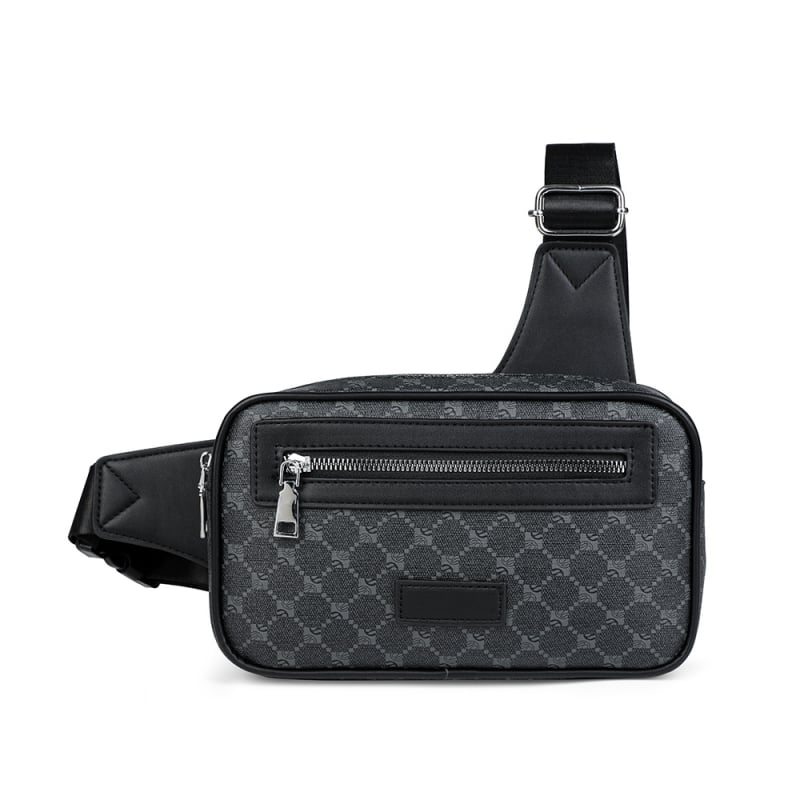 Muška crossbody torba, gradska jednostavnost, PU materijal, otporan na habanje i ogrebotine, marka Saro Xi, jednobojni dizajn