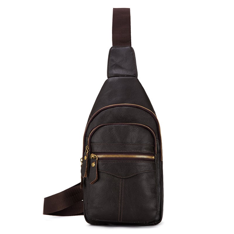 Muška chest bag u uličnoj modi, od kože goveda, otporna na habanje, model lj222