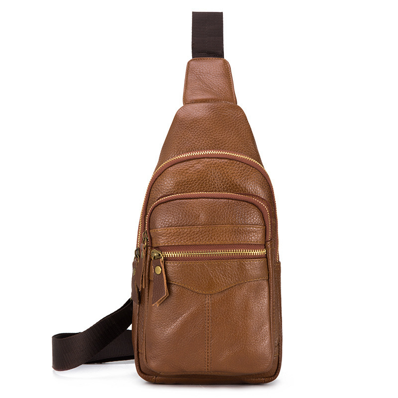 Muška chest bag u uličnoj modi, od kože goveda, otporna na habanje, model lj222