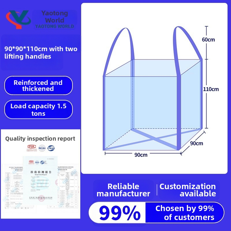 PP vreća za ton s dnom, debela tkana vreća, nosivost 1000–2000 kg, ispis logotipa