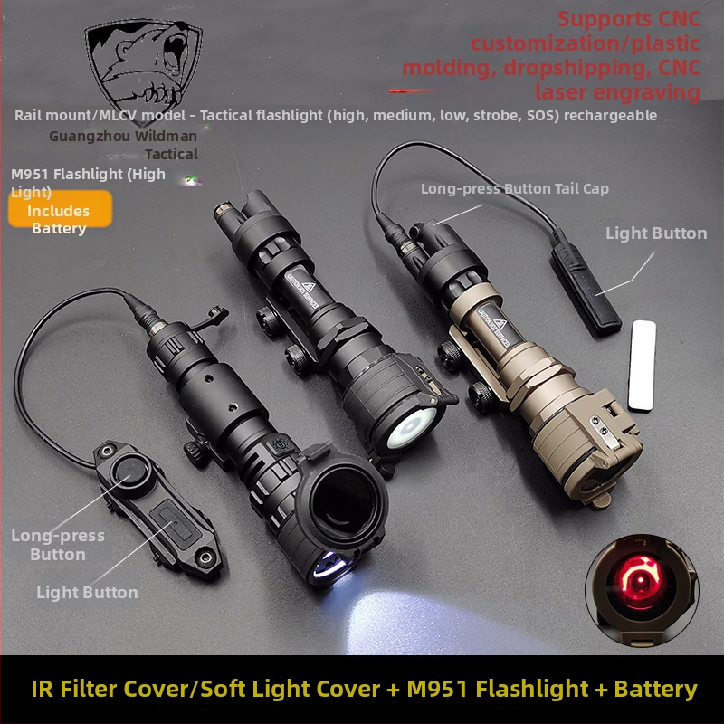 Фенерче — комплект предпазни капачета с IR филтър, M951, метален корпус (Метален; M951; IR филтър; Статичен модел; Неелектрически)