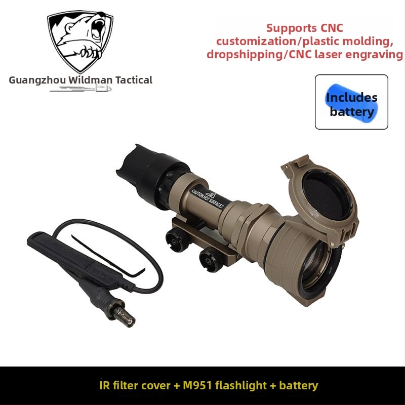 Фенерче — комплект предпазни капачета с IR филтър, M951, метален корпус (Метален; M951; IR филтър; Статичен модел; Неелектрически)