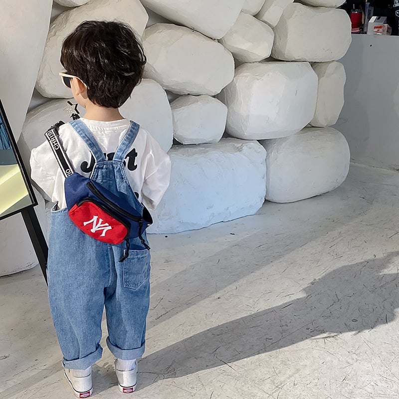 Dječja platnena crossbody torba s uzorkom slova — ultra lagana, prozračna, otporna na habanje, za vrtić