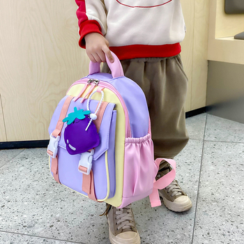 Dječji ruksak, unisex, najlon, prozračan i proširiv, zakrivljene naramenice