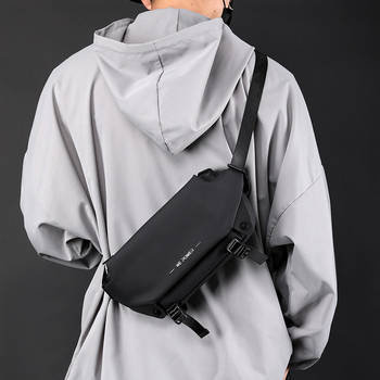 WEPOWER muška crossbody torba - visoko kvalitetna prsna torba sa skrivenim pretinacem za bocu vode, vodootporan najlon