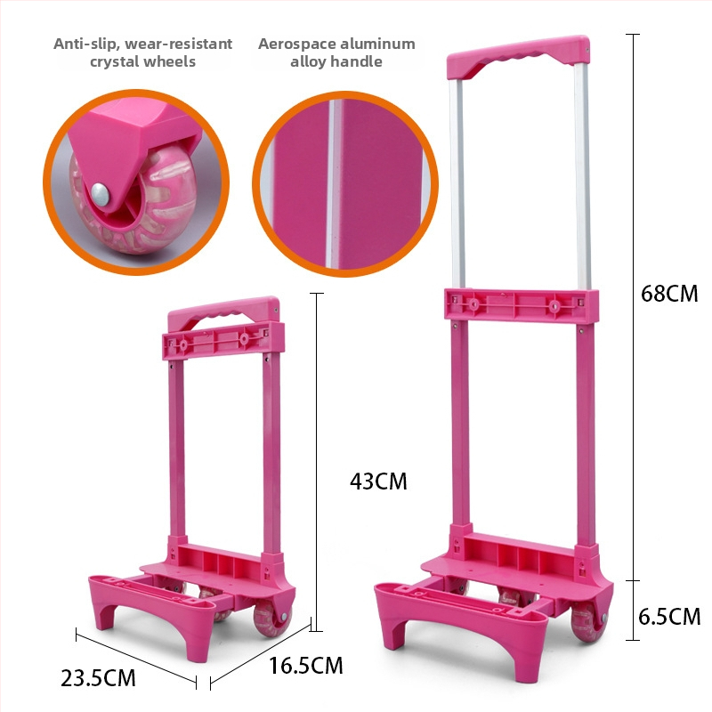 Železný rám pre školskú tašku s vozíkom — model 525, odolný voči opotrebeniu, doplnky na batožinu, bez licencovaných súkromných značiek