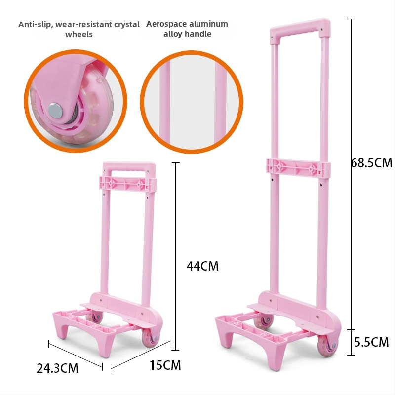 Železný rám pre školskú tašku s vozíkom — model 525, odolný voči opotrebeniu, doplnky na batožinu, bez licencovaných súkromných značiek