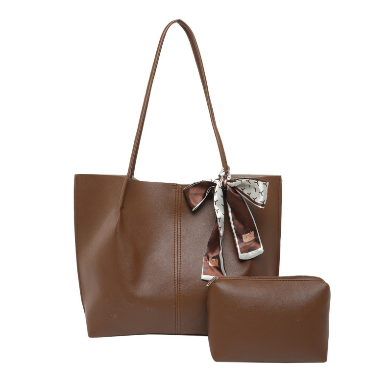 Torbica Tote — gradski stil, PU materijal, horizontalni kvadratni oblik, magnetska kopča, poliester podstava
