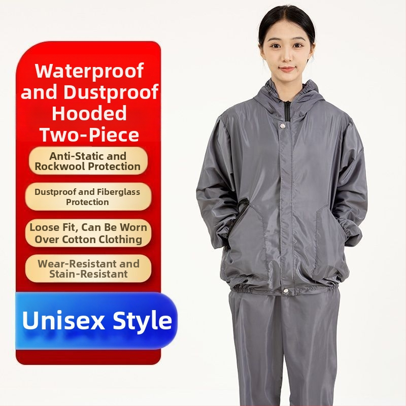 Split-típusú védőmunkaruha kőgyapot szigeteléssel, vízálló, lélegző, por- és olajálló
