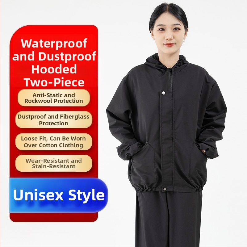 Split-típusú védőmunkaruha kőgyapot szigeteléssel, vízálló, lélegző, por- és olajálló