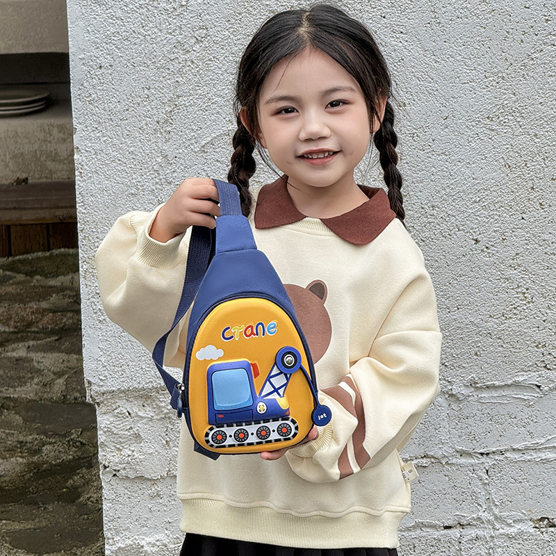 Παιδικό τσαντάκι crossbody με 3D σκληρό περίβλημα – ultra-light νάιλον, επένδυση από νάιλον, χαριτωμένο παιδικό στυλ, κατάλληλο για νηπιαγωγείο