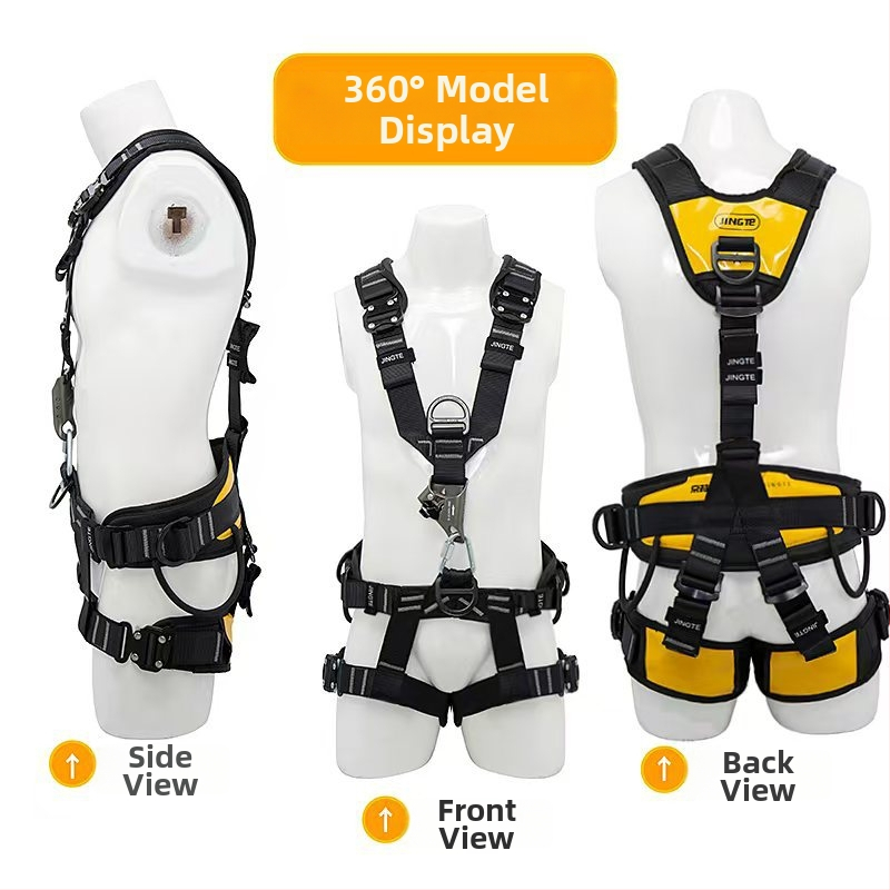 Ham de siguranță pentru corp întreg pentru lucru la înălțime – Jingte, alpinism și salvare, anti-cădere