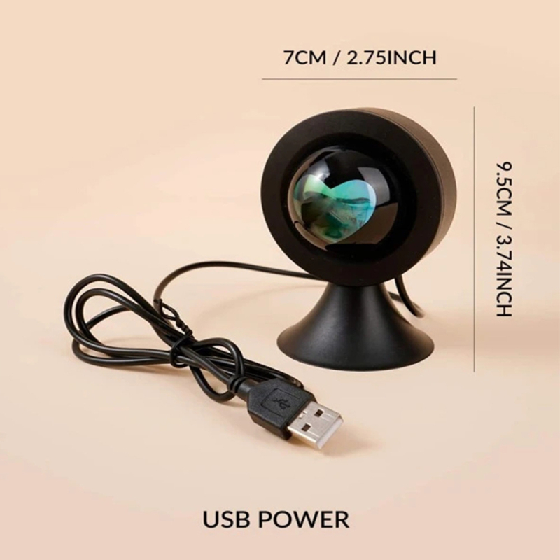 Lampa LED de noapte cu proiecție de apus și inimă, alimentare USB/DC, alte funcții, instalare Taiwan