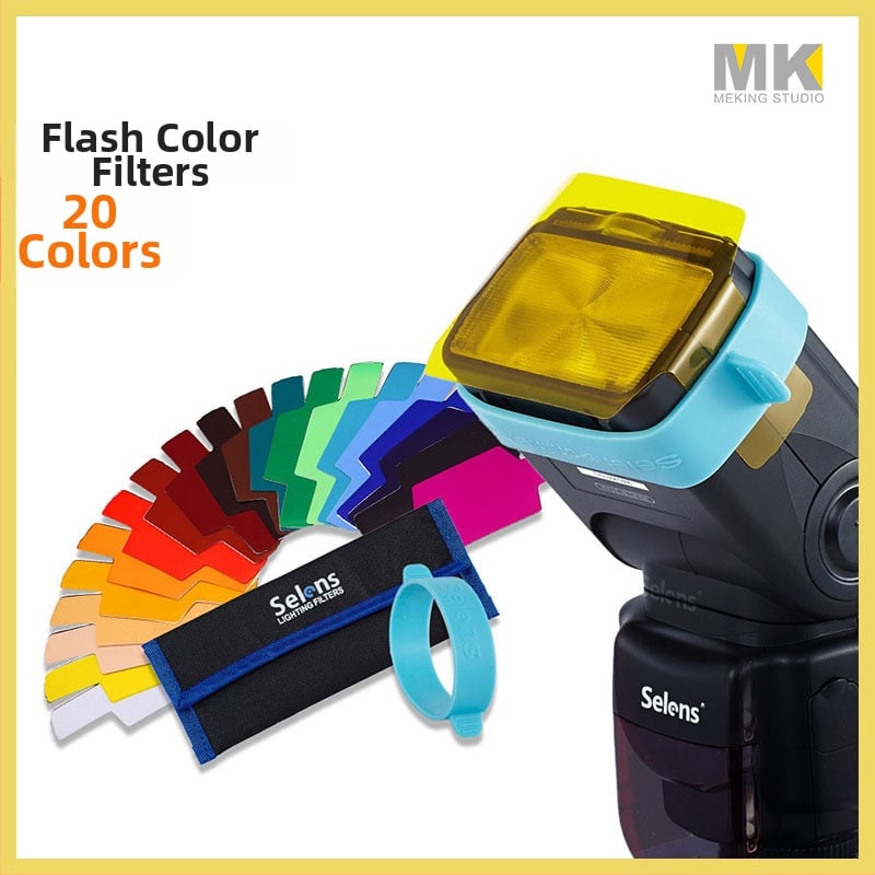 MK 696090 Студио светлина – алуминиева сплав, 103 г, комплект от 20 филтърни листа с рефлектор за гореща обувка