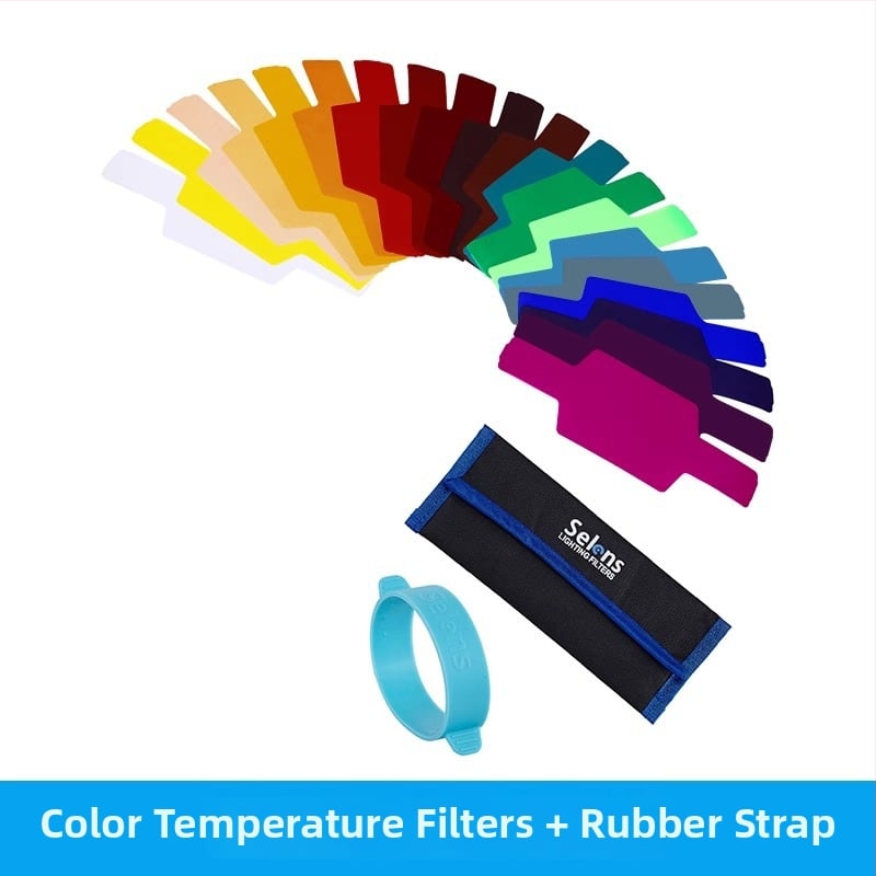 MK 696090 Студио светлина – алуминиева сплав, 103 г, комплект от 20 филтърни листа с рефлектор за гореща обувка