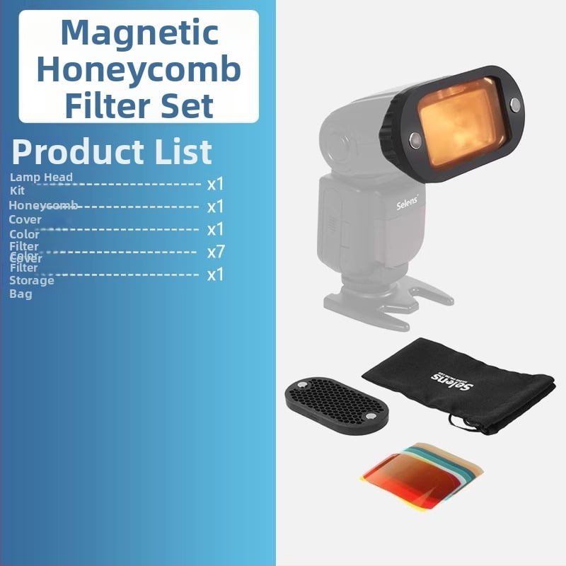 MK 696090 Студио светлина – алуминиева сплав, 103 г, комплект от 20 филтърни листа с рефлектор за гореща обувка