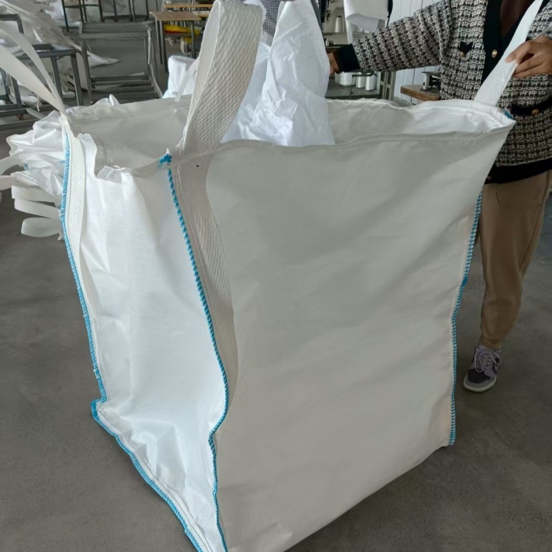 PP ton torba s U-oblikom i zaključnim rubom, nosivost 1.000–2.000 kg, otisak logotipa, plastična tkanina torba za rasuti teret