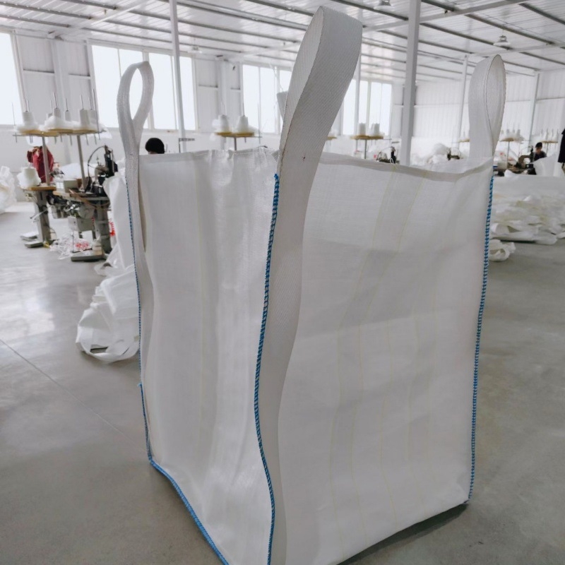 PP ton torba s U-oblikom i zaključnim rubom, nosivost 1.000–2.000 kg, otisak logotipa, plastična tkanina torba za rasuti teret