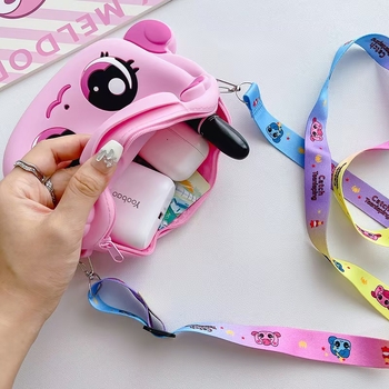 Gyerekeknek készült szilikon keresztpántos válltáska – lélegző, vízálló, ultrakönnyű, kopásálló, óvodásoknak