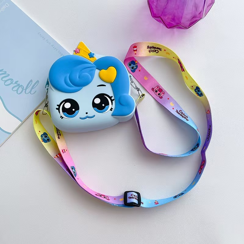 Gyerekeknek készült szilikon keresztpántos válltáska – lélegző, vízálló, ultrakönnyű, kopásálló, óvodásoknak