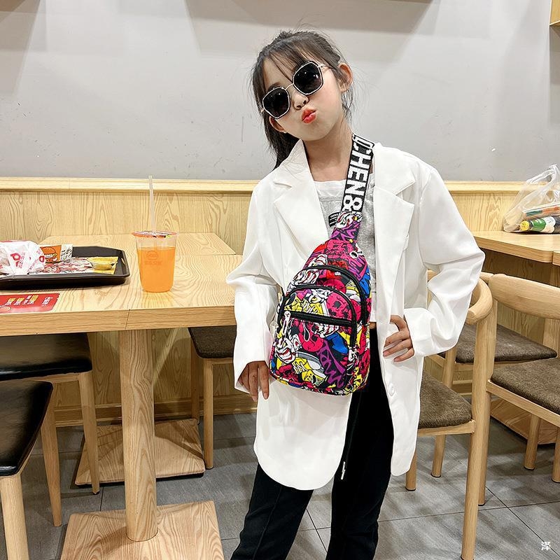 Gz6003 Dječja torba za prsa, crossbody stil, nylon materijal, nylon podstava, unisex, za osnovnu školu, proljeće 2022