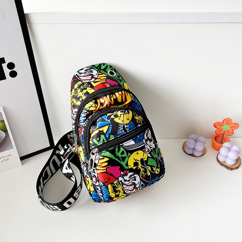 Gz6003 Dječja torba za prsa, crossbody stil, nylon materijal, nylon podstava, unisex, za osnovnu školu, proljeće 2022