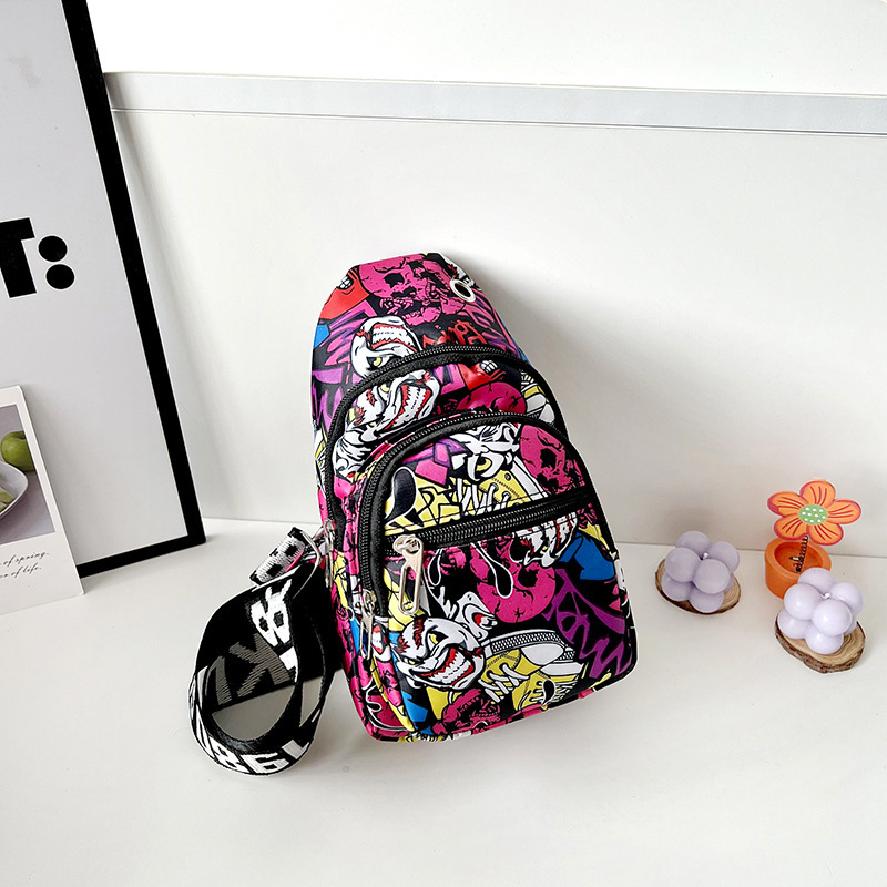 Gz6003 Dječja torba za prsa, crossbody stil, nylon materijal, nylon podstava, unisex, za osnovnu školu, proljeće 2022