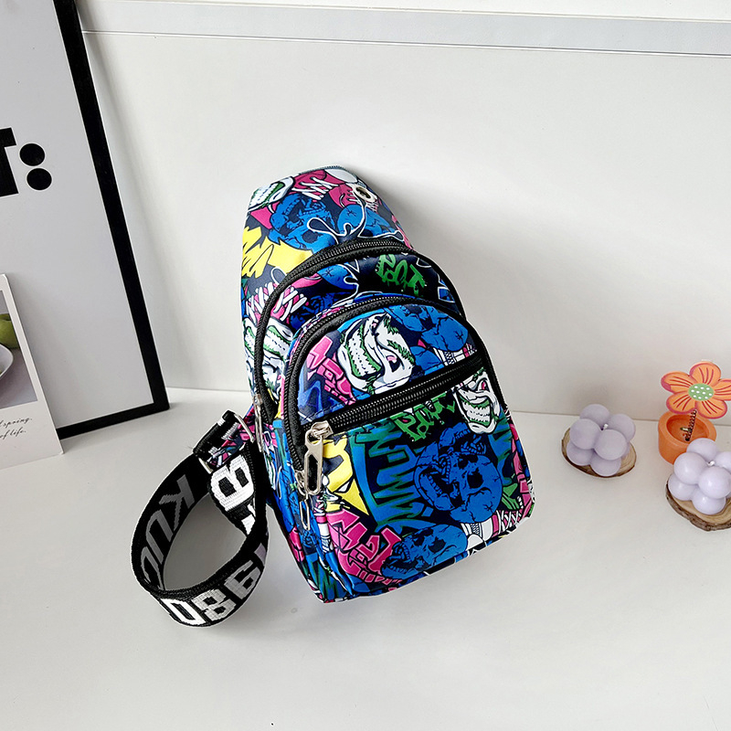 Gz6003 Dječja torba za prsa, crossbody stil, nylon materijal, nylon podstava, unisex, za osnovnu školu, proljeće 2022