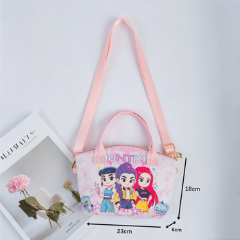 Kožna crossbody torbica za šminku s motivom anime cartoon — PU, prozračna, ultralako, sklopiva