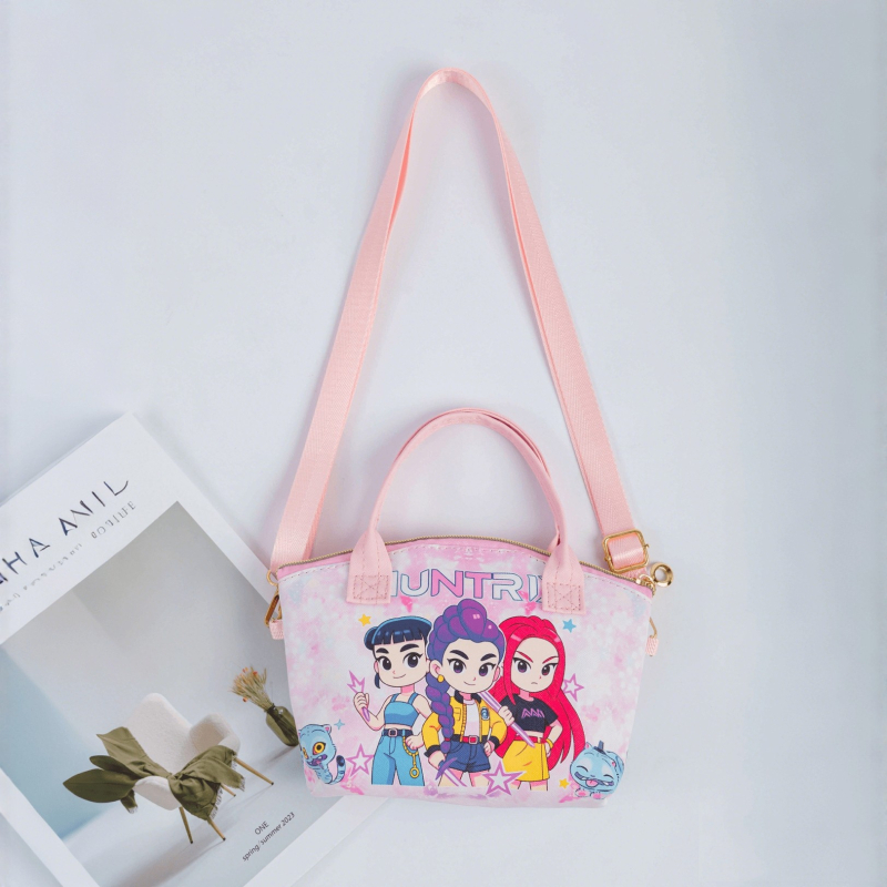 Kožna crossbody torbica za šminku s motivom anime cartoon — PU, prozračna, ultralako, sklopiva