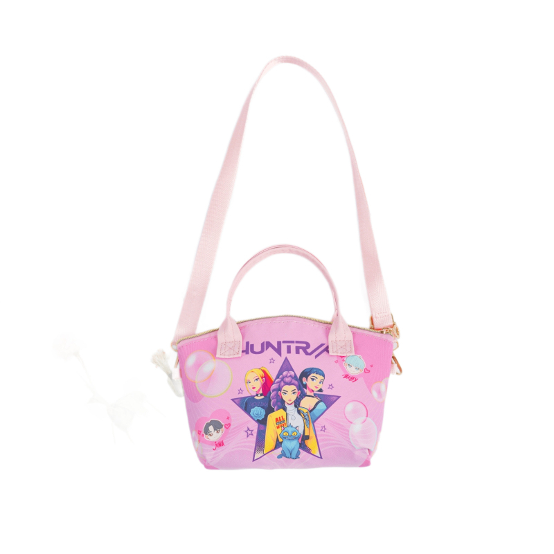 Kožna crossbody torbica za šminku s motivom anime cartoon — PU, prozračna, ultralako, sklopiva