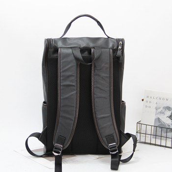 Ruksak - Koreanskog stila, za outdoor i putovanja, 20L kapaciteta, PU koža, vodootporan, protiv krađe, zračne trake