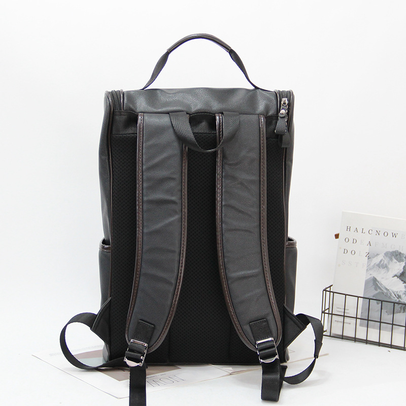 Ruksak - Koreanskog stila, za outdoor i putovanja, 20L kapaciteta, PU koža, vodootporan, protiv krađe, zračne trake
