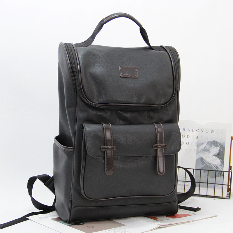 Ruksak - Koreanskog stila, za outdoor i putovanja, 20L kapaciteta, PU koža, vodootporan, protiv krađe, zračne trake