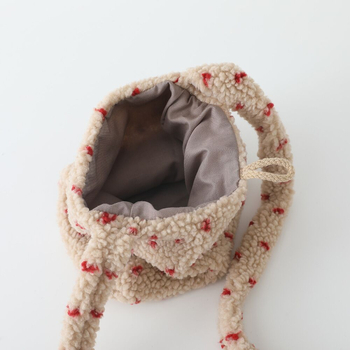 Torba preko ramena za učenike osnovne škole, plišani materijal, unisex, zimska sezona 2025