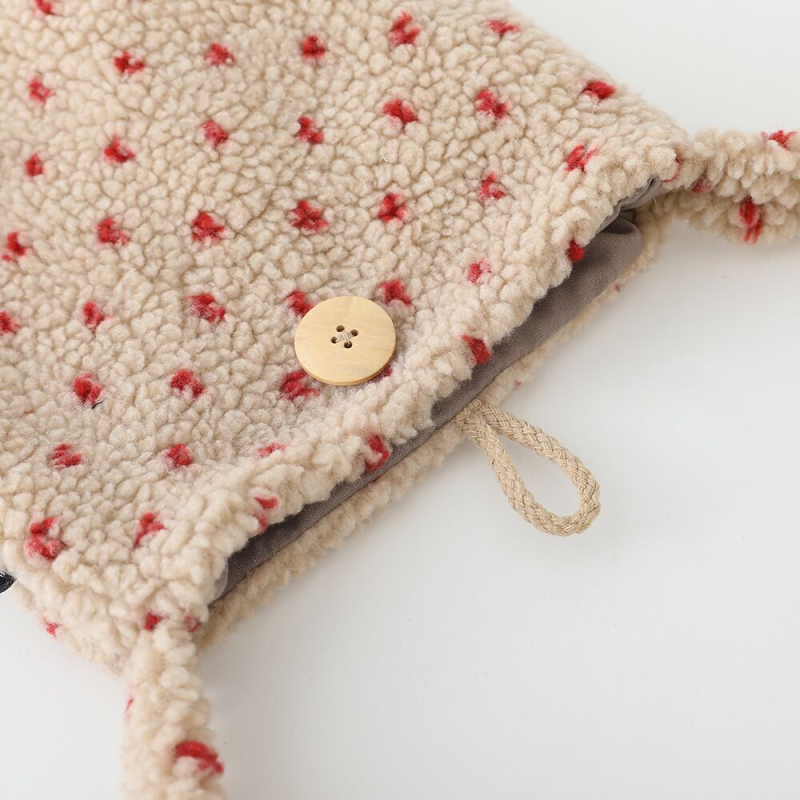 Torba preko ramena za učenike osnovne škole, plišani materijal, unisex, zimska sezona 2025