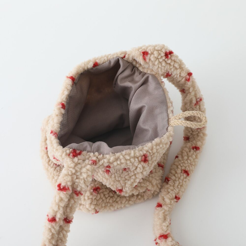 Torba preko ramena za učenike osnovne škole, plišani materijal, unisex, zimska sezona 2025