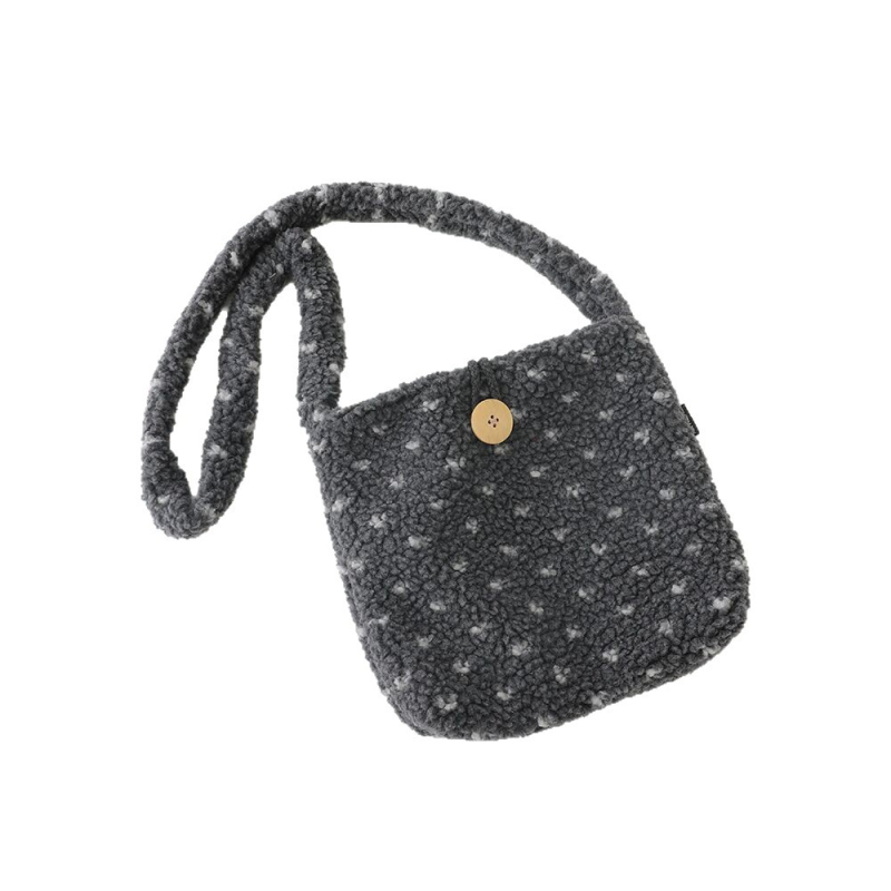 Torba preko ramena za učenike osnovne škole, plišani materijal, unisex, zimska sezona 2025