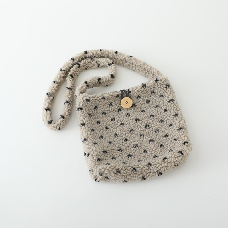 Torba preko ramena za učenike osnovne škole, plišani materijal, unisex, zimska sezona 2025