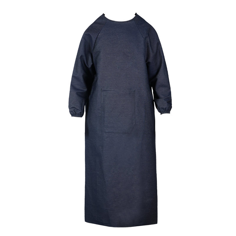 Denim radni smock s dugim rukavima, produžen, otporan na zaprljavanje i habanje, debeli radni komad za radionice i skladišta, 800 g