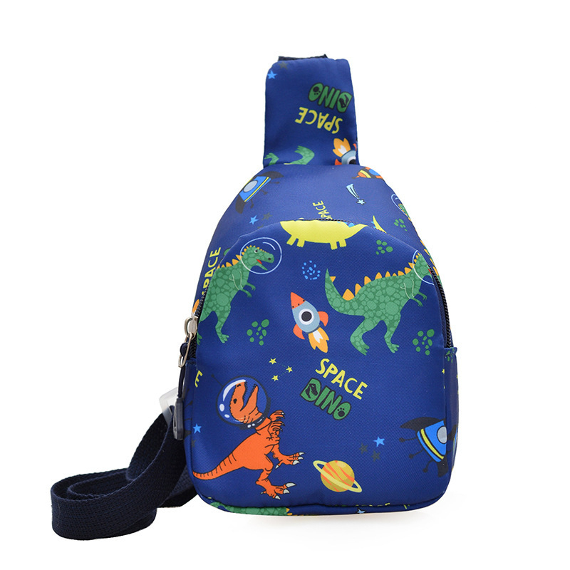 Dječja crossbody torba za vrtić s motivom dinosaura, najlon materijal, unisex, ultra lagana, proljeće 2025