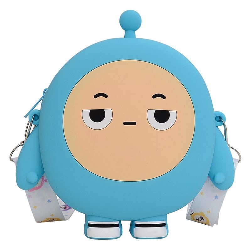 Silikonski novčanik za kovanice, mini crossbody torbica, jajast oblik, životinjski uzorak, bez podstavke, jesen 2023