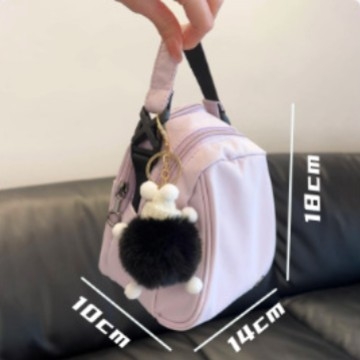 Crossbody mini torba – lagana, s više pretinaca, preko ramena; poliester, podstava najlon; ženska svakodnevna torba