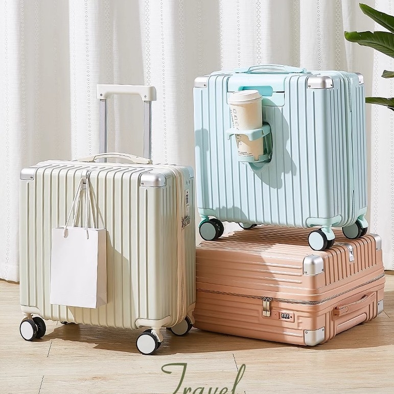 Bagaj de cabină, ușor ABS+PC, închidere cu fermoar, roți universale, unisex