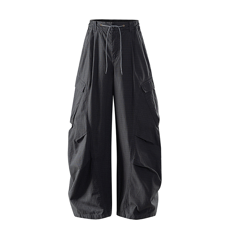 Унисекс бързосъхнещи панталони карго за разходки на открито и планински походи, камуфлажен принт, памучна материя, свободна талия с връзки