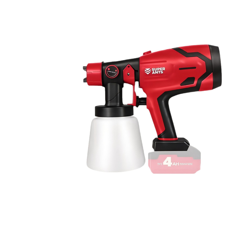 Električni pištolj za bojanje za kućnu upotrebu, visoka atomizacija, sve-u-jednom uređaj za nanošenje latex boje (izvor napajanja: punjiva litijska baterija, nazivni napon: 21, opseg primjene: zid/drvo/metal, maksimalni izlazni tlak: 1, odgovarajući kapaci