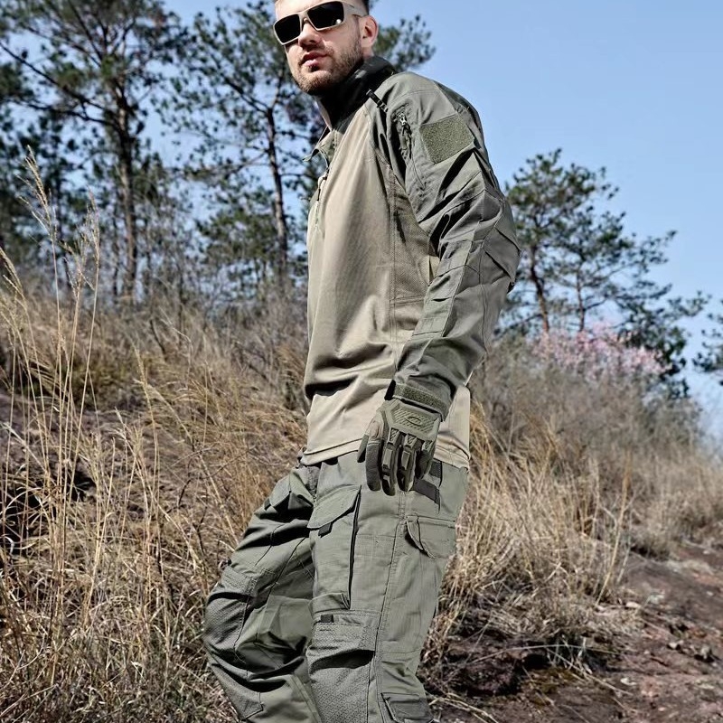 Muške maskirne taktičke hlače od poliestera otporne na habanje (vojni stil uniforme; sezone: zima, proljeće, jesen)